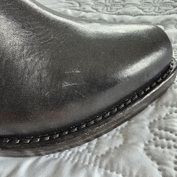 ONE BOOT, RIGHT FOOT, Re/Done Short Cavalry Boot Black Leather, Italy, Size 37 - Picture 8 of 11